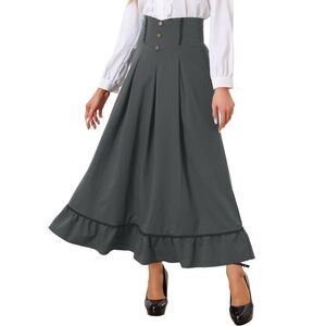 Women's Maxi Skirt High Waist Vintage 1950s Swing Skirts